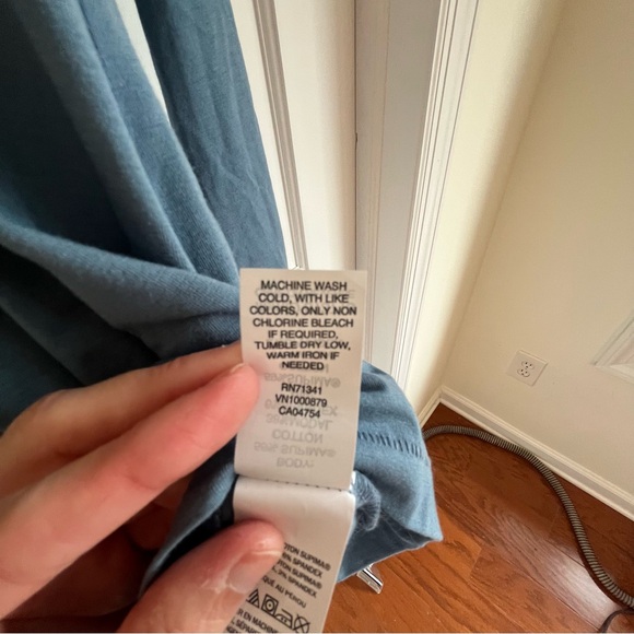 L.L. Bean Women's Bayside Blue Long Sleeve Top SZ sm Supima cotton & modal. NWT - Picture 7 of 9